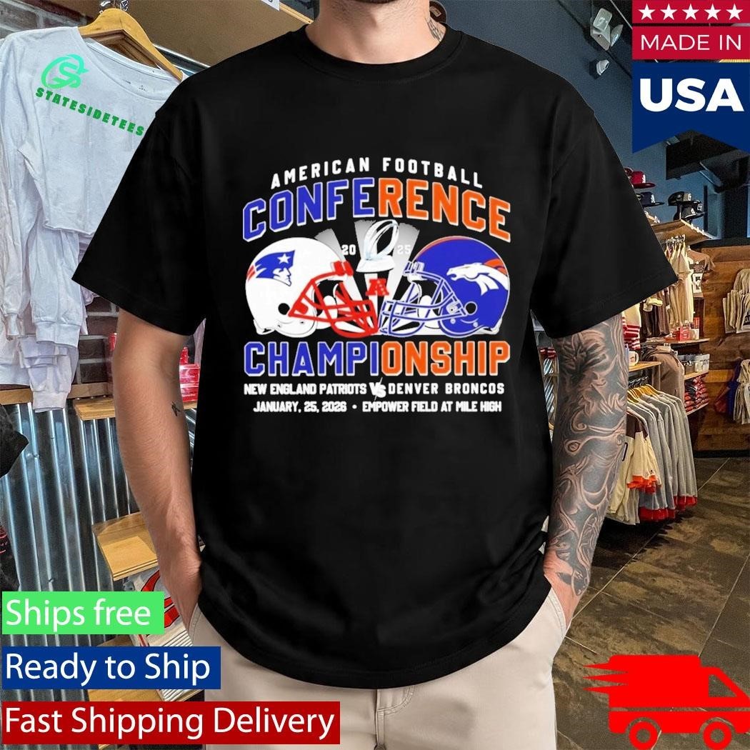 Patriots Vs Broncos 2026 AFC Conference Championship Shirt Unisex , , , Long Sleeve Tee