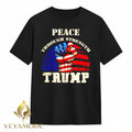 Peace through Strength Trump punch US flag tee Unisex , , , Long Sleeve Tee