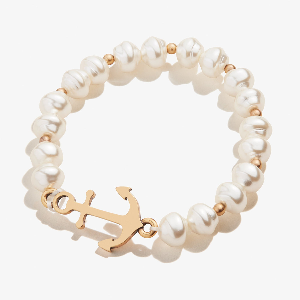 Pearl + Anchor Beaded Stretch Bracelet T-Shirts