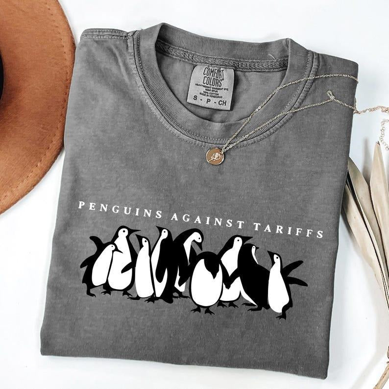 Penguins Against Tariffs Shirt Resist Tariffs Shirt Resistance Anti MAGA Protest Shirt T-Shirts