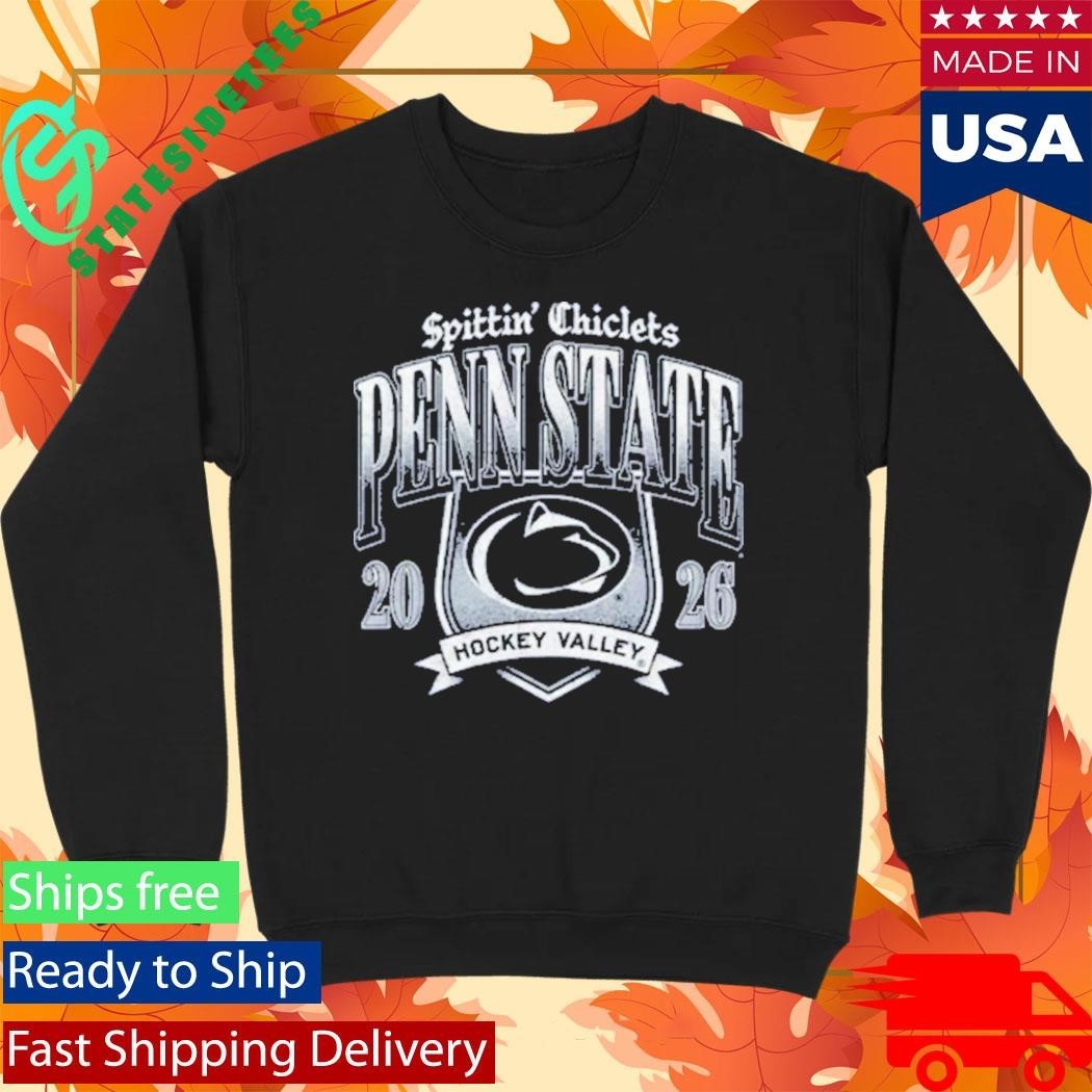Penn State Hockey X Spittin Chiclets Emblem Shirt Unisex , , , Long Sleeve Tee