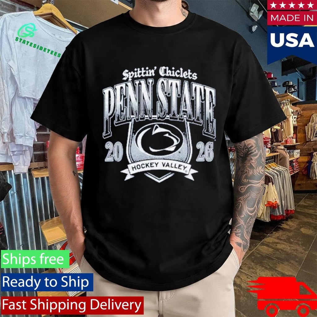 Penn State Hockey X Spittin Chiclets Emblem Shirt Unisex , , , Long Sleeve Tee