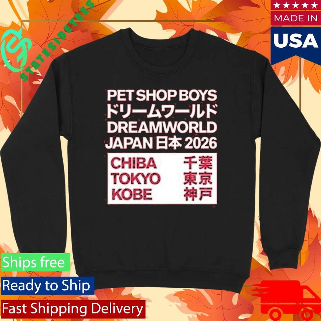 Pet Shop Boys Japan 2026 Chiba Tokyo Kobe Shirt Unisex , , , Long Sleeve Tee