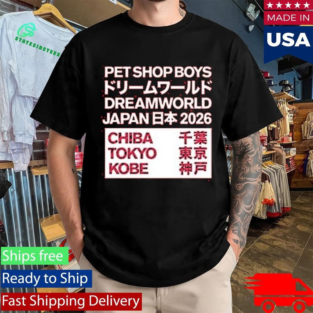 Pet Shop Boys Japan 2026 Chiba Tokyo Kobe Shirt Unisex , , , Long Sleeve Tee