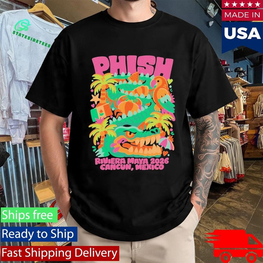 Phish Riviera Maya Winding Gator Cancun Mexico Unisex , , , Long Sleeve Tee
