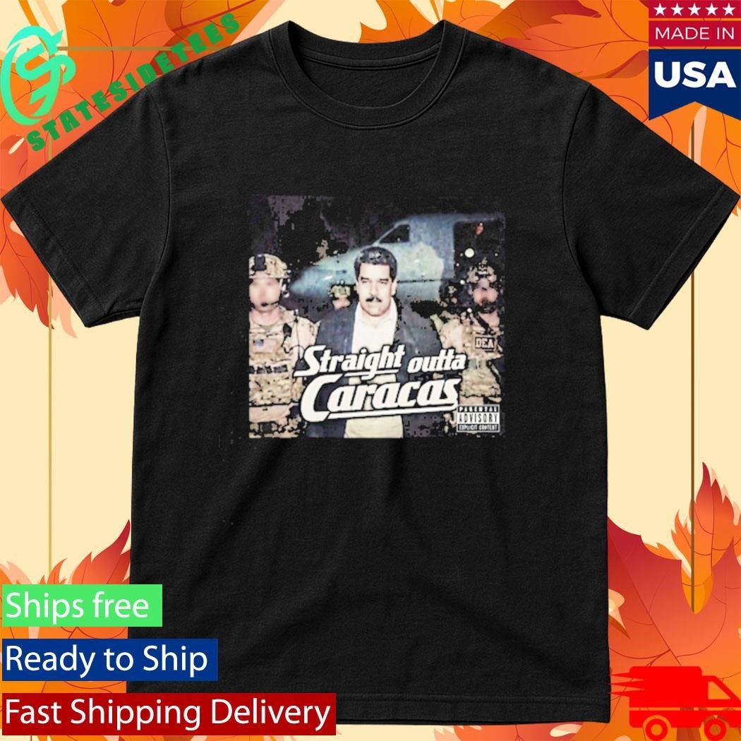 Photo Of Us Military Capture President Of Venezuela Maduro Straight Outta Caracas Shirt Unisex , , , Long Sleeve Tee