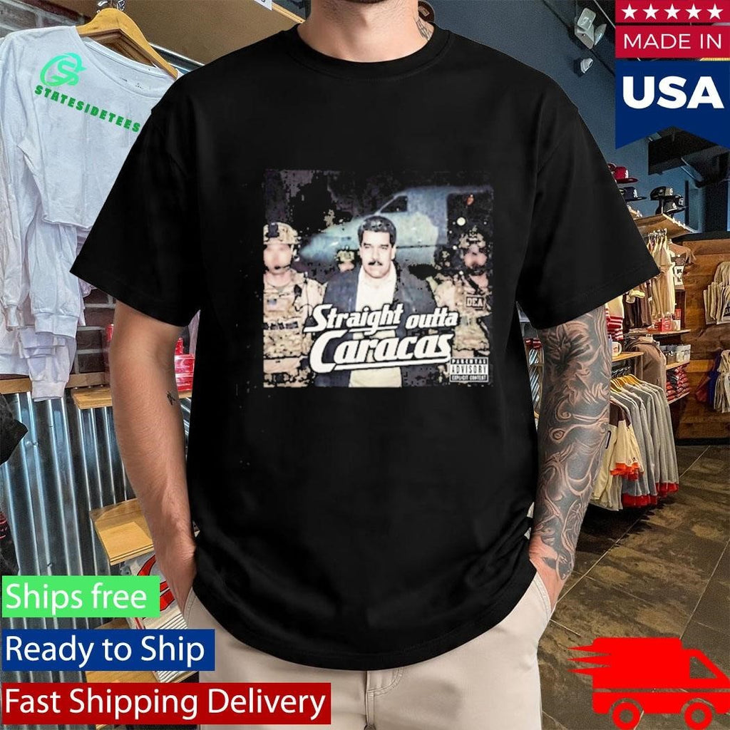 Photo Of Us Military Capture President Of Venezuela Maduro Straight Outta Caracas Shirt Unisex , , , Long Sleeve Tee