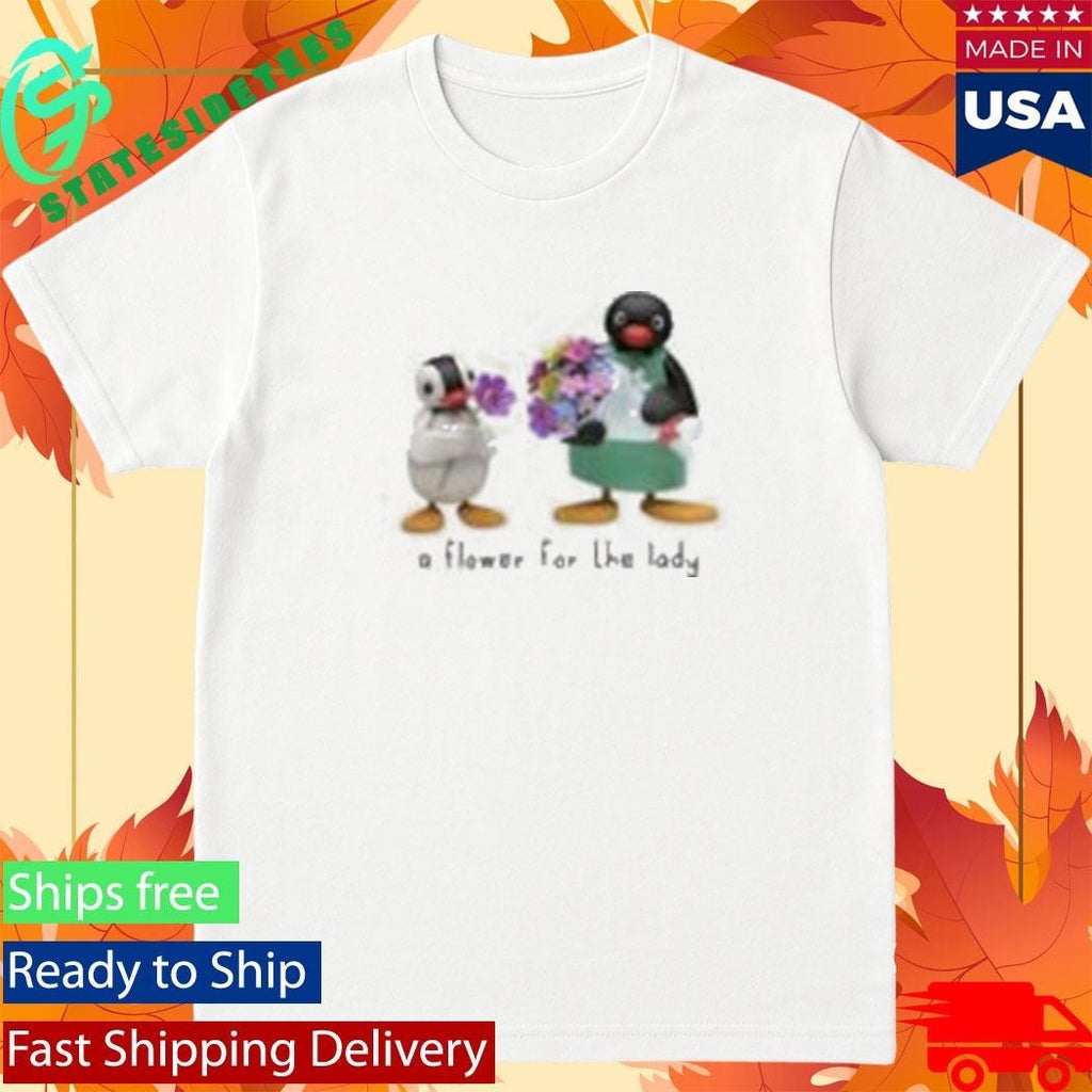 Pingu And Pinga A Flower For The Lady Shirt Unisex , , , Long Sleeve Tee