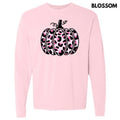 Pink Cheetah Pumpkin Long Sleeve Comfort Colors 'NLB' T-Shirts