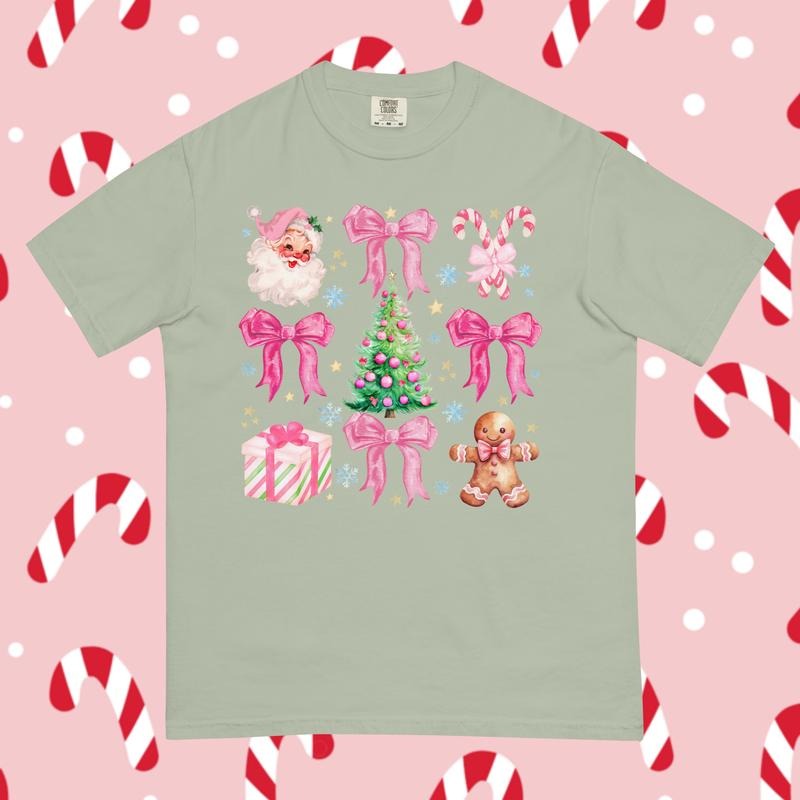 Pink Doodles Cotton Festive Printed Crew Neck Short Sleeve Casual Medium Length T-Shirts