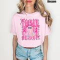 Pink Ribbon Stripe Ghost Comfort Colors 'NLB' T-Shirts