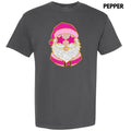 Pink Star Eyes Santa FAKE Glitter Comfort Colors 'NLB' T-Shirts