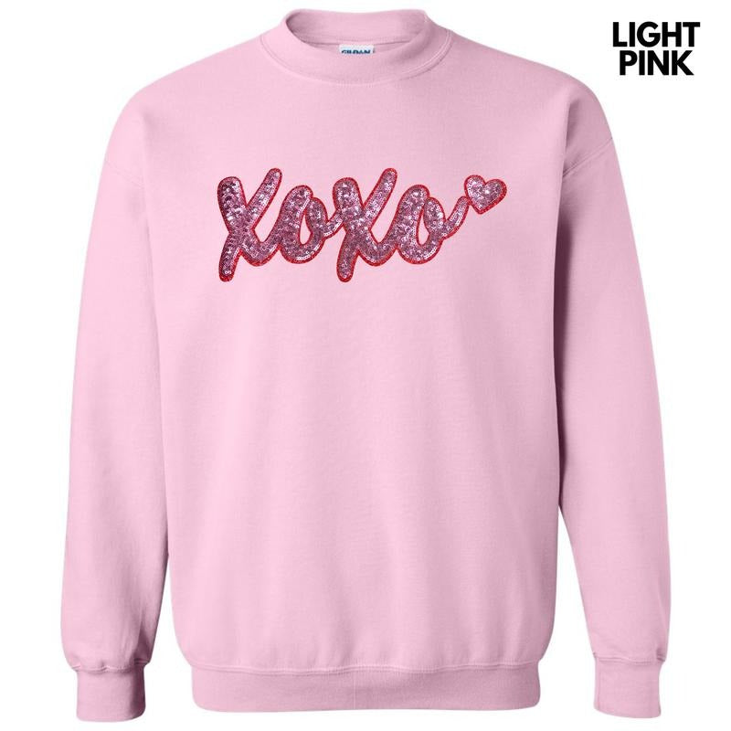 Pink XOXO Sequin Patch T-Shirts