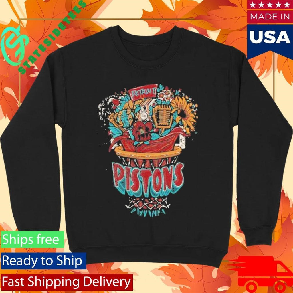 Pistons Detroit Basketball Bouquet Shirt Unisex , , , Long Sleeve Tee
