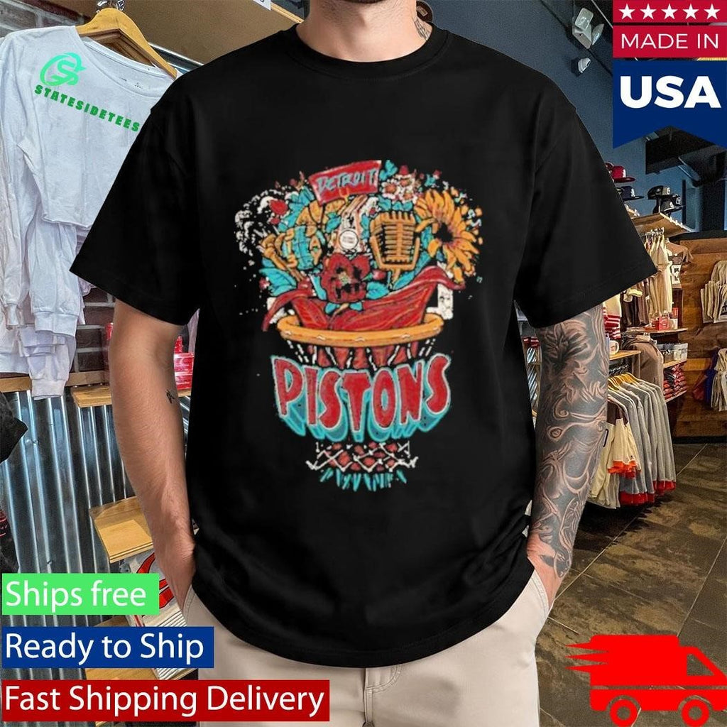 Pistons Detroit Basketball Bouquet Shirt Unisex , , , Long Sleeve Tee