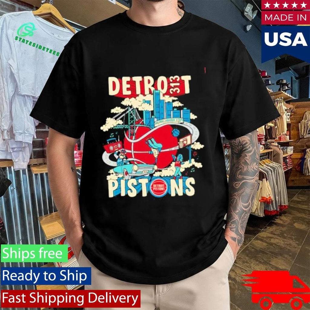 Pistons Motor City Motion Shirt Unisex , , , Long Sleeve Tee