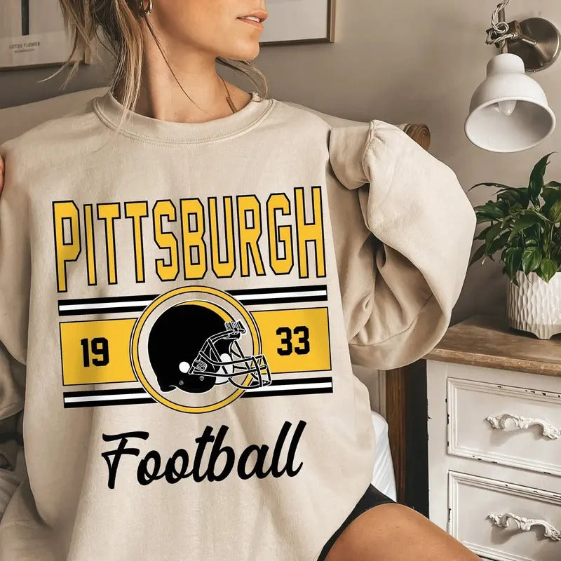 Pittsburgh Football Football Fan Retro Pittsburgh Football T-Shirts