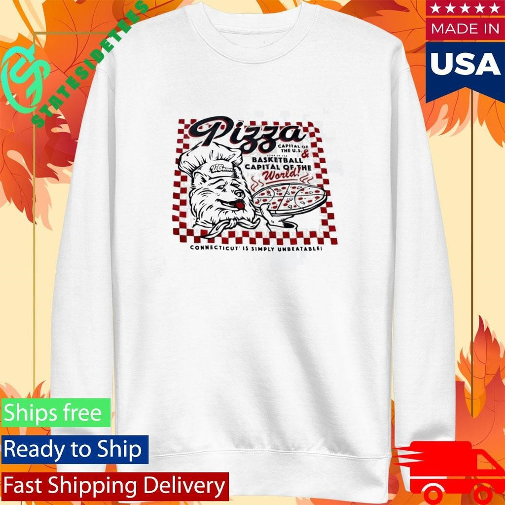 Pizza Capital Of The U.s. And Home Of The Basketball Capital Of The World Shirt Unisex , , , Long Sleeve Tee