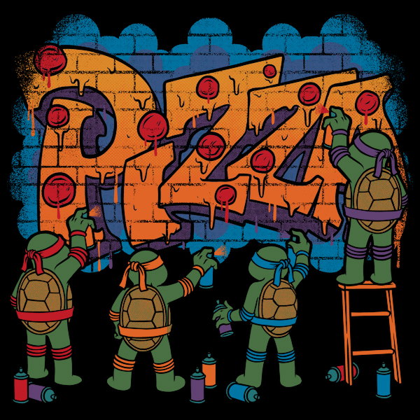Pizza Turtle Graffiti