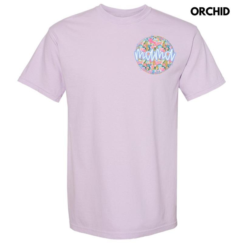 Pocket Size Darling Flower Mama Comfort Colors 'NLB' T-Shirts