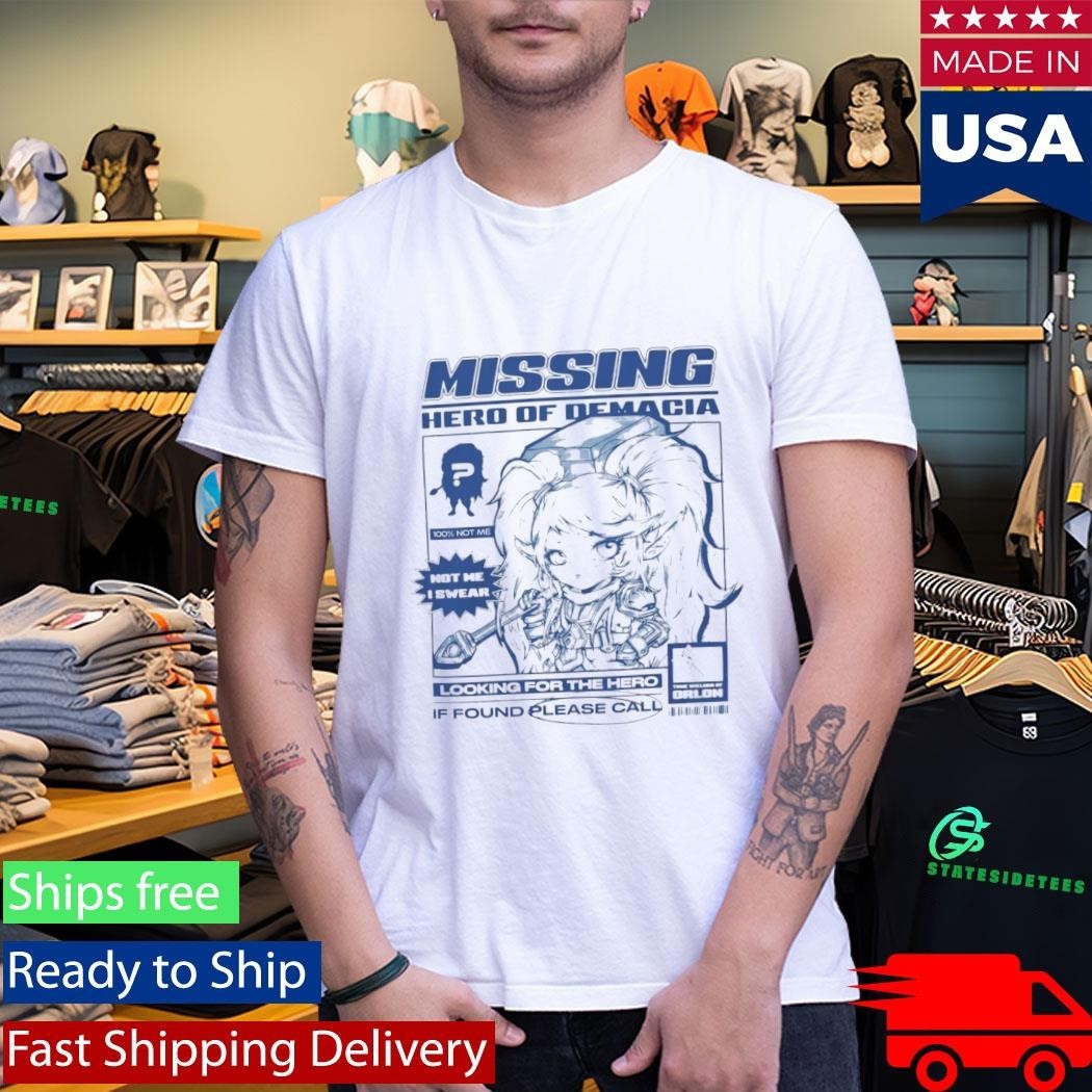 Poppy Missing Hero Of Demacia Shirt Unisex , , , Long Sleeve Tee