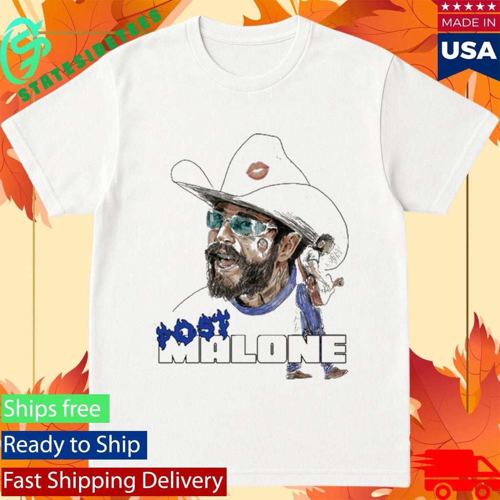 Post Malone Blue Flame Shirt Unisex , , , Long Sleeve Tee