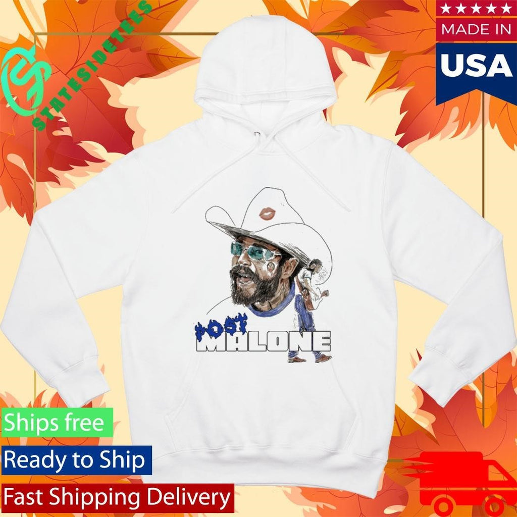 Post Malone Blue Flame Shirt Unisex , , , Long Sleeve Tee