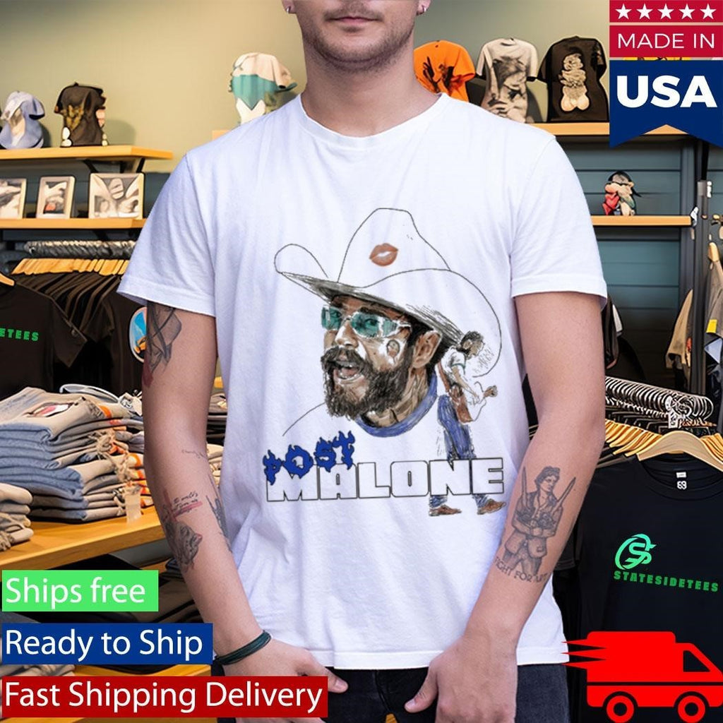 Post Malone Blue Flame Shirt Unisex , , , Long Sleeve Tee