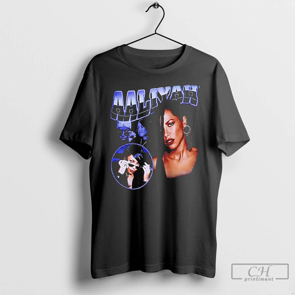 Premium Aaliyah Photo Collage T Shirts