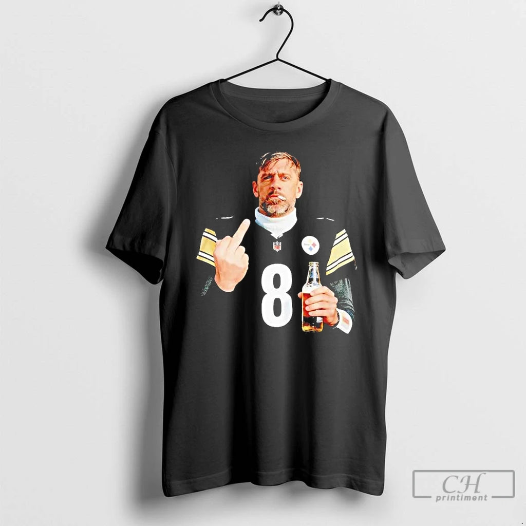 Premium Aaron Rodgers Middle Finger Smoking And Drinking Beer