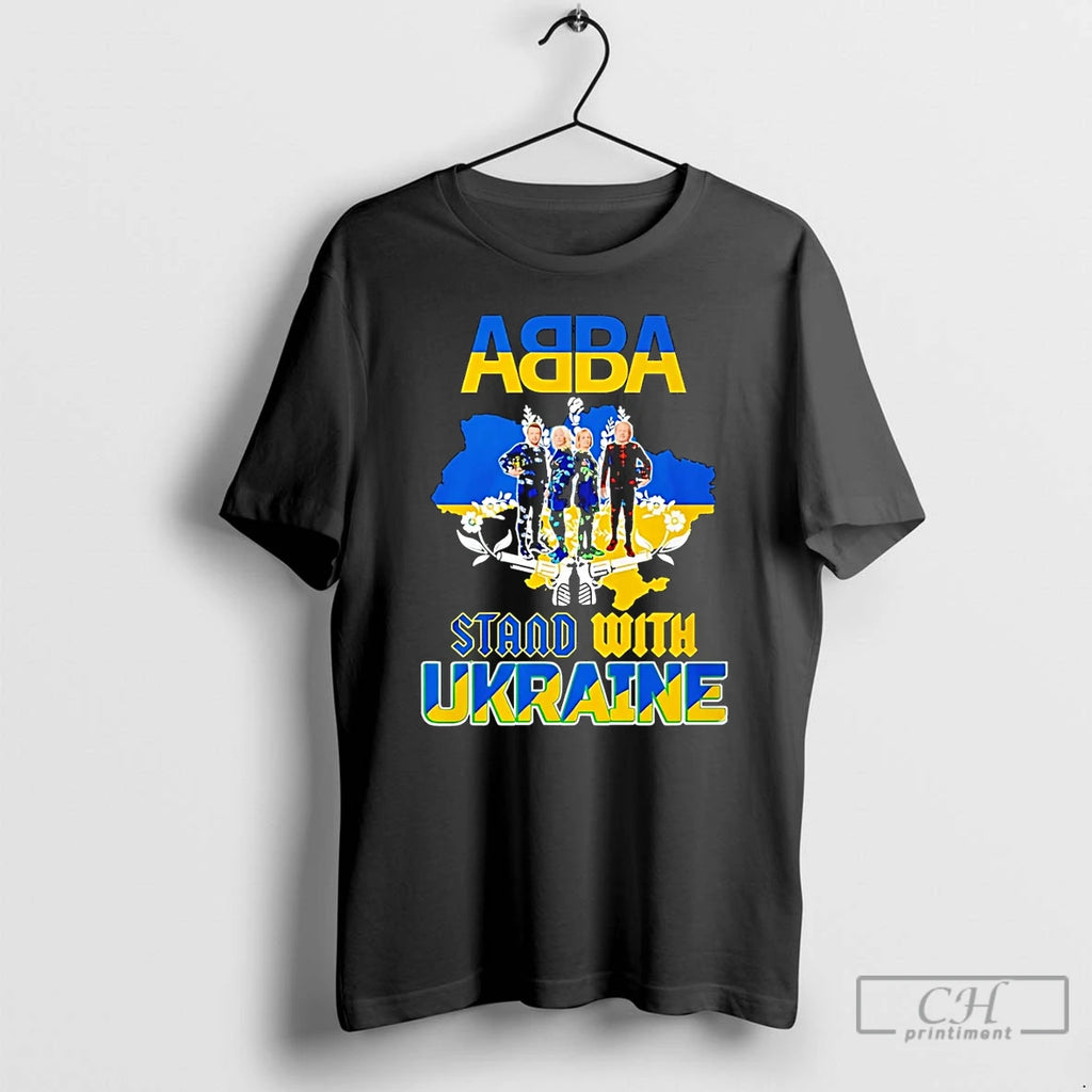 Premium Abba Stand With Ukraine State Flag