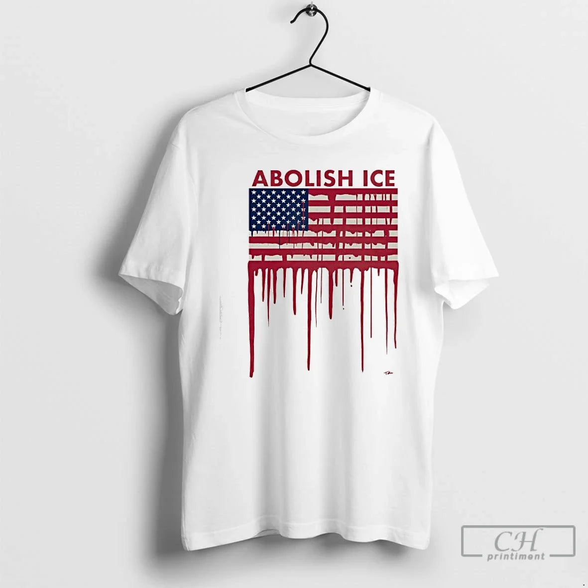 Abolish Ice American Flag Blood