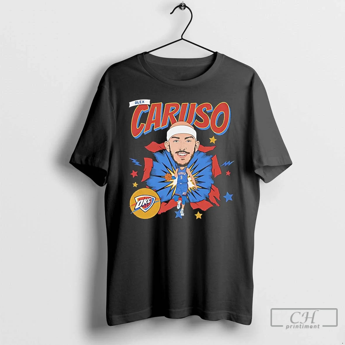 Alex Caruso Oklahoma City Thunder Basketball Player Caricature