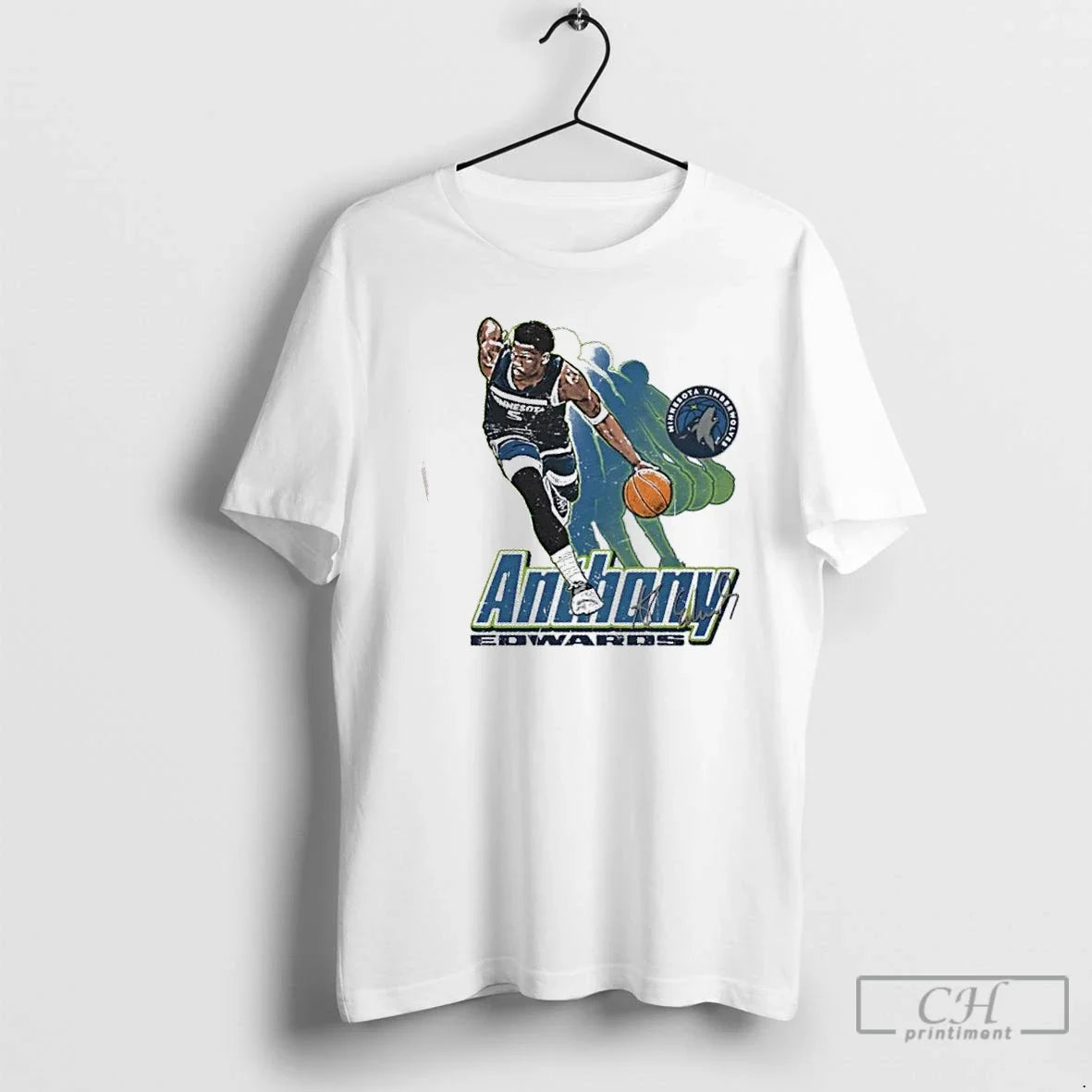 Anthony Edwards Minnesota Timberwolves Basketball Retro Signature