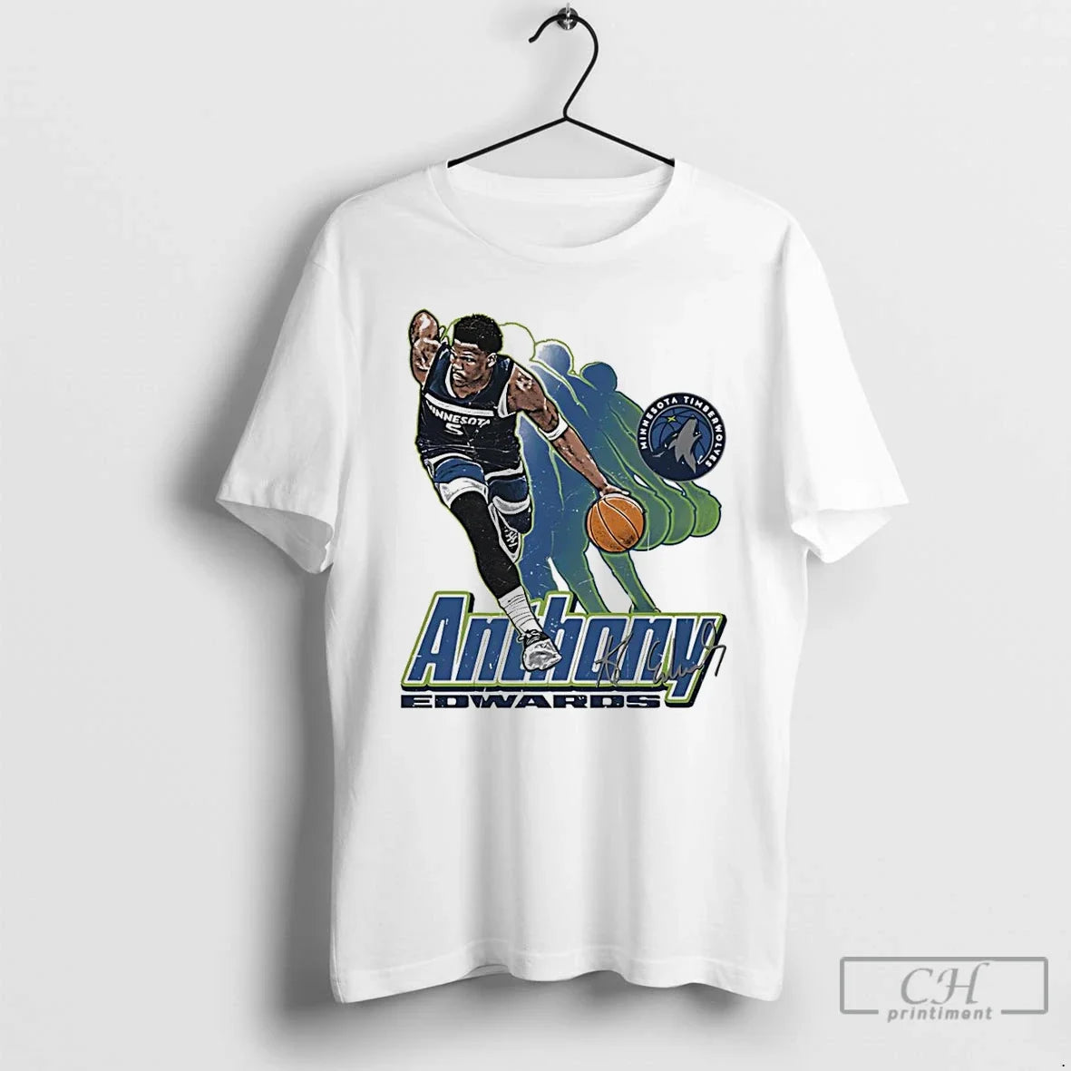 Anthony Edwards Minnesota Timberwolves Player Signature Retro