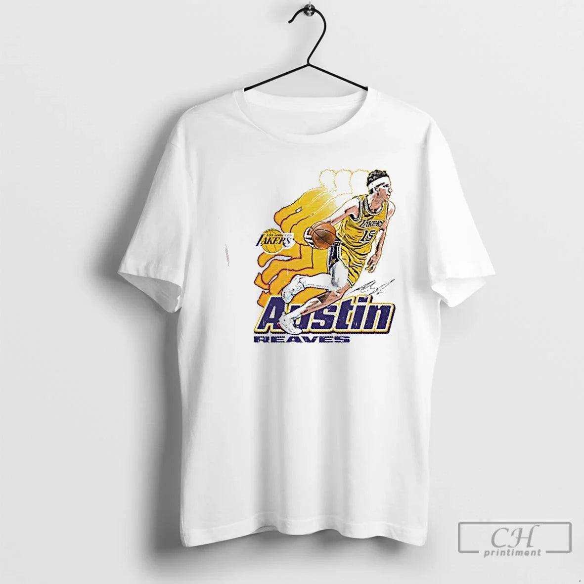 Austin Reaves Los Angeles Lakers Basketball Retro Signature