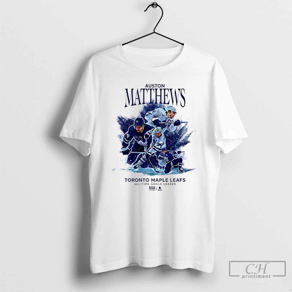 Premium Auston Matthews Toronto Maple Leafs 2026 All Time Goals Leader Graphic T Shirts Sweater