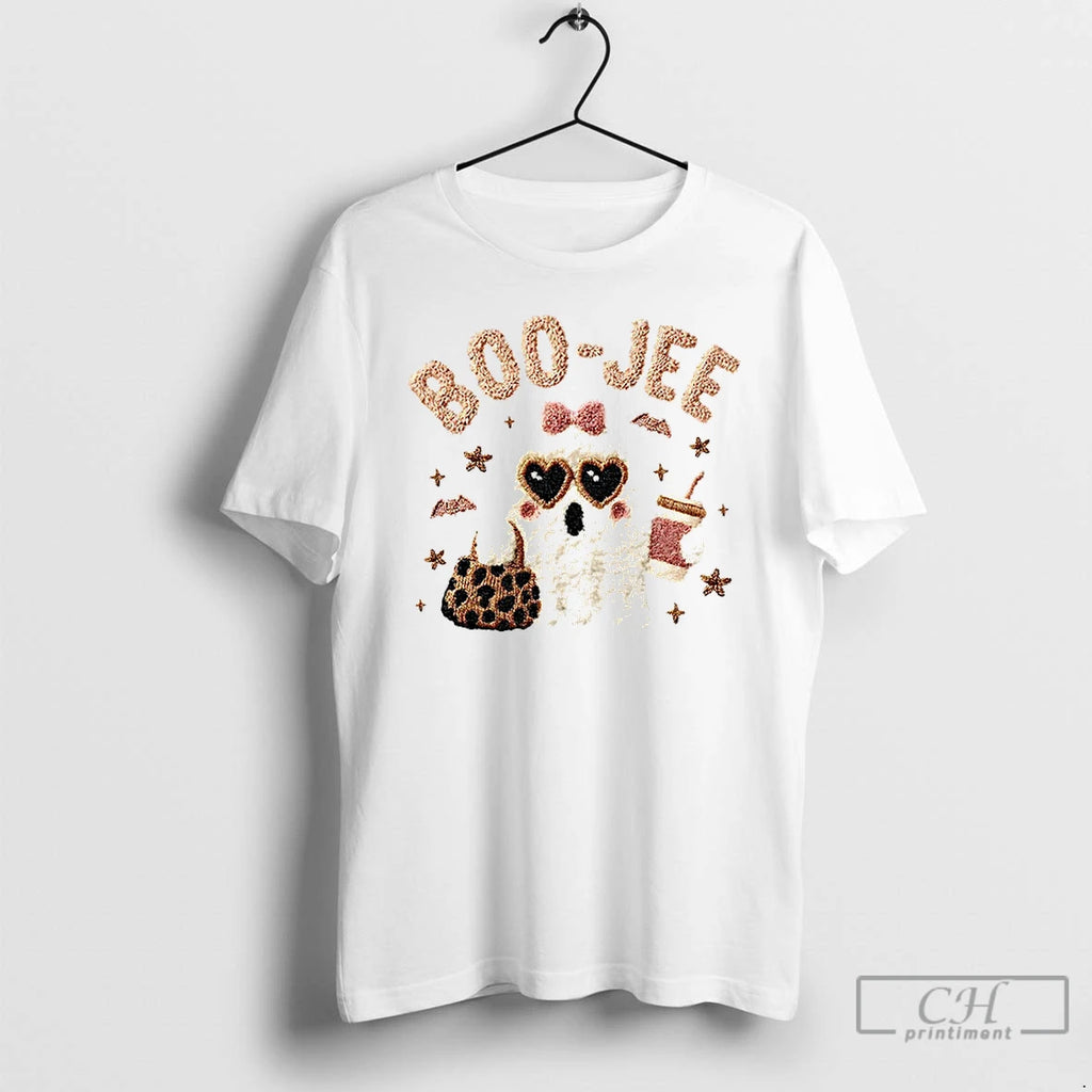 Premium Boo Jee Ghost Preppy Fall Coffee Halloween T Shirts