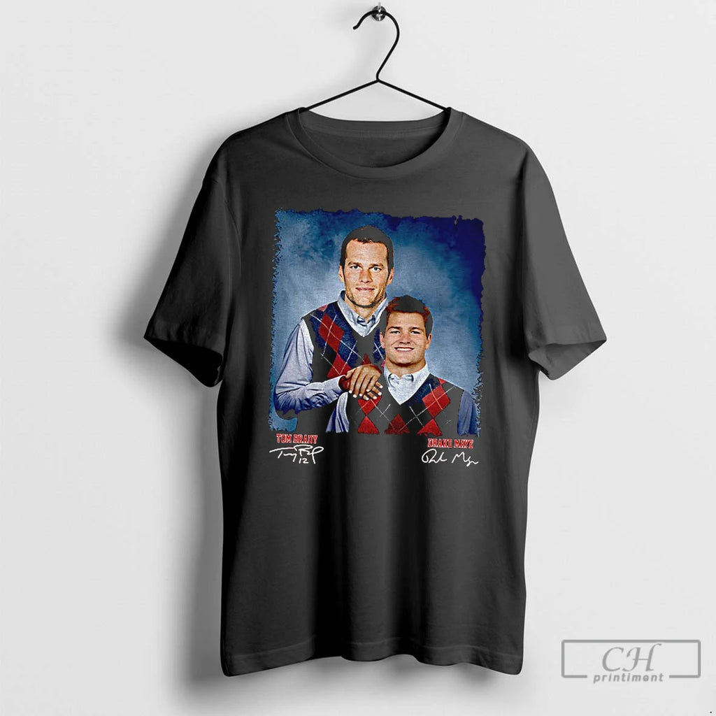 Premium Brady And Maye New England Football 90s Step Bros Signature