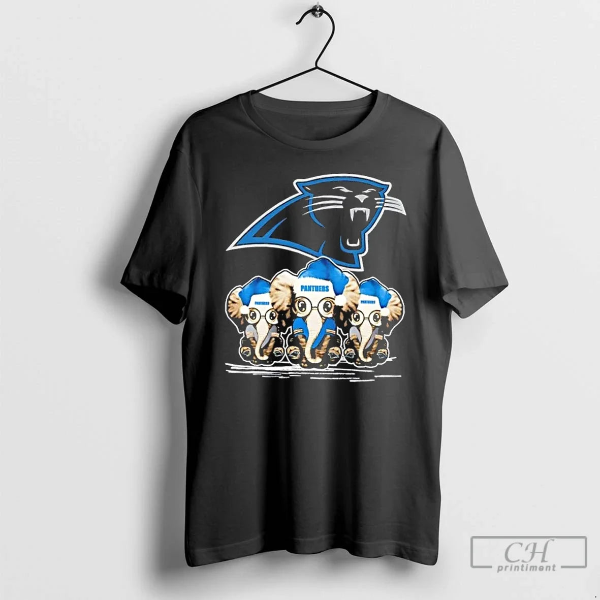 Carolina Panthers X Elephants Santa Hat Merry