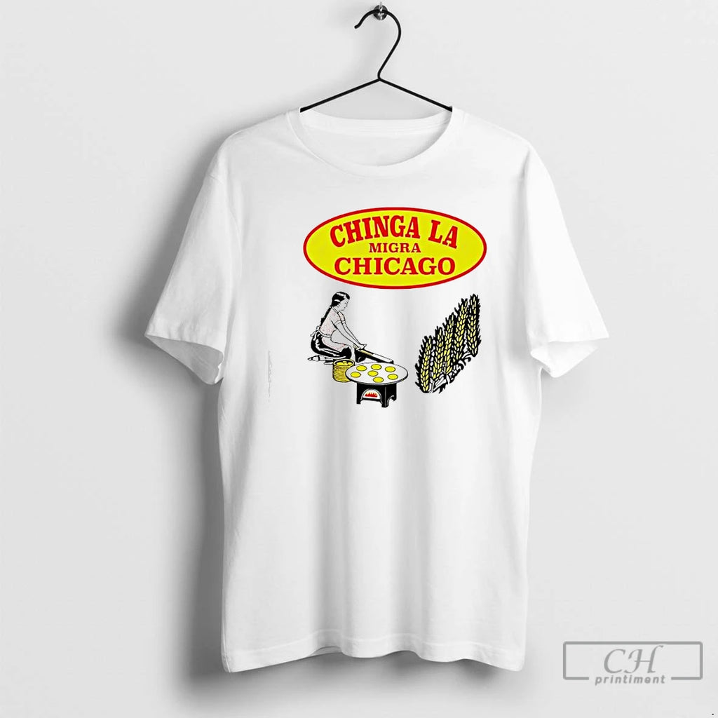 Premium Chinga La Migra Chicago Tortilla Logo