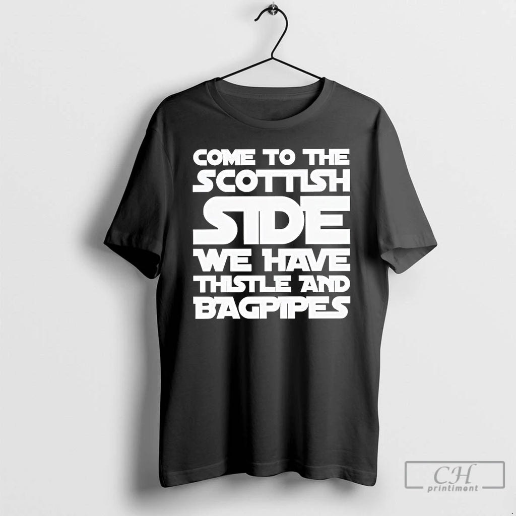 Premium Come To The Scottish Side We Have Thistle And Bagpipes