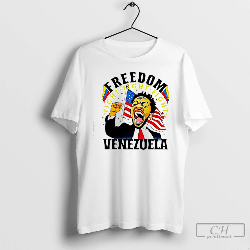 Premium Dariusz Matecki Freedom Fight Fight Fight Justice For Venezuela Flag Graphic T Shirts Sweater