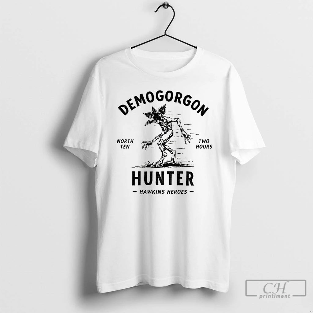 Premium Demogorgon Monster From Upside Down North Ten Two Hours Hunter Hawkins Heroes T Shirts
