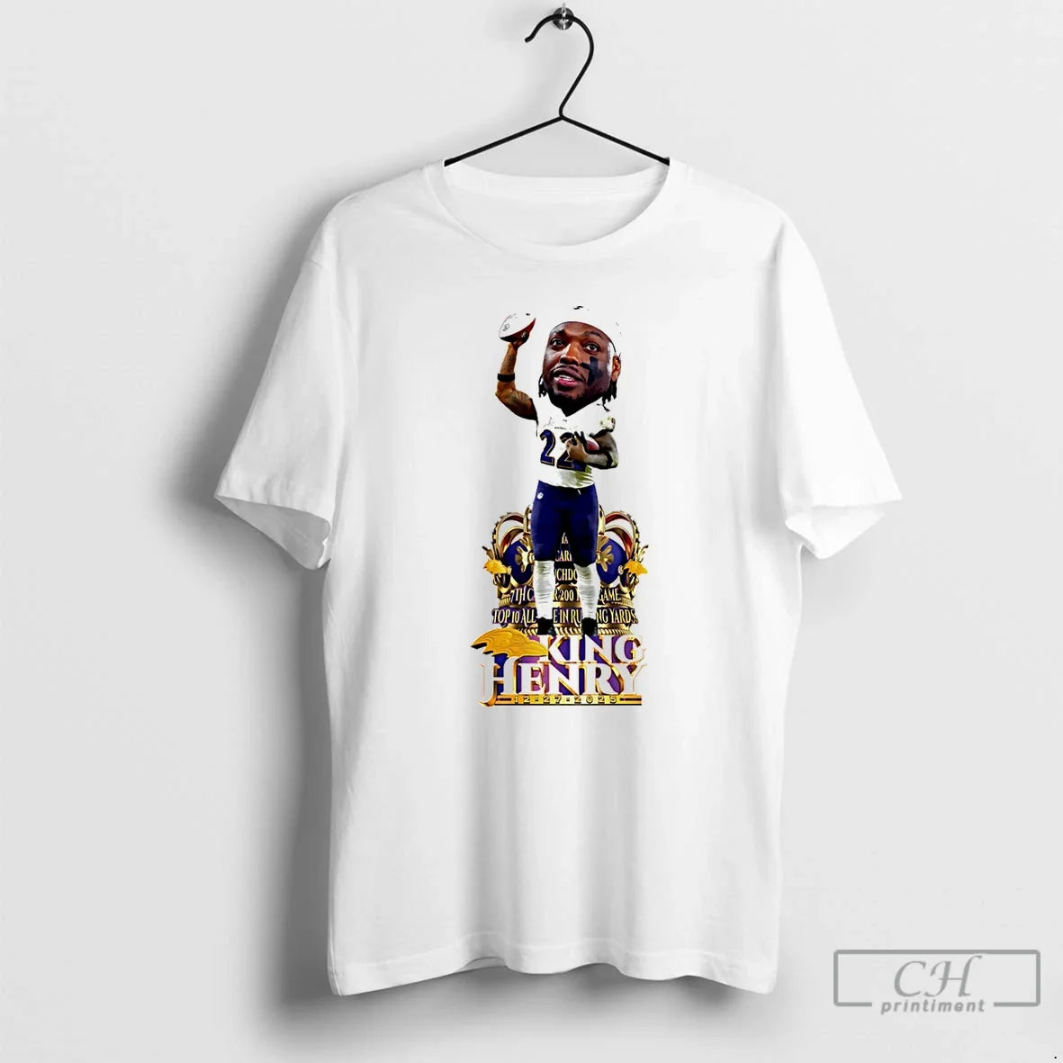 Derrick Henry Baltimore Ravens Historic Night Caricature