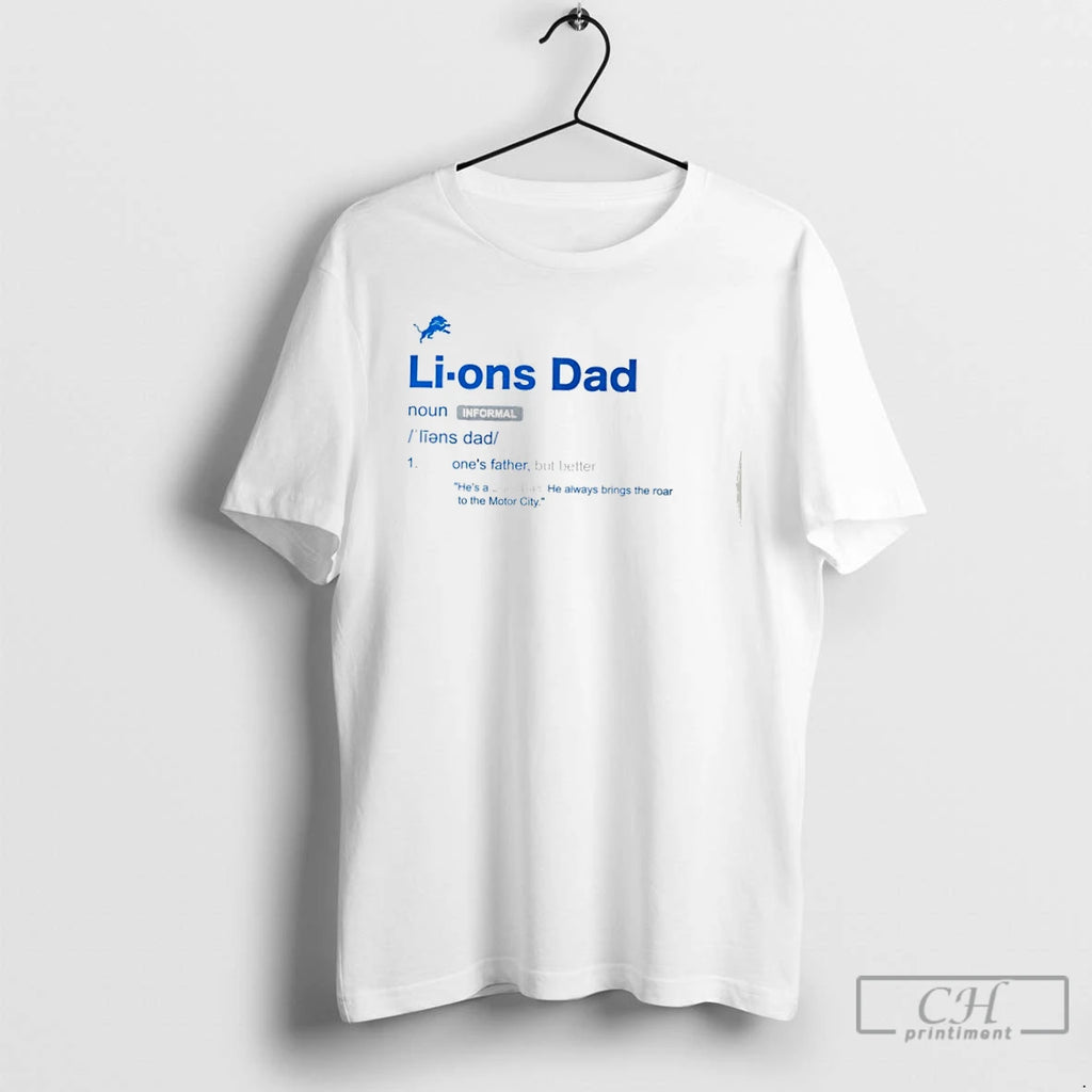 Premium Detroit Lions Dad Definition T Shirts
