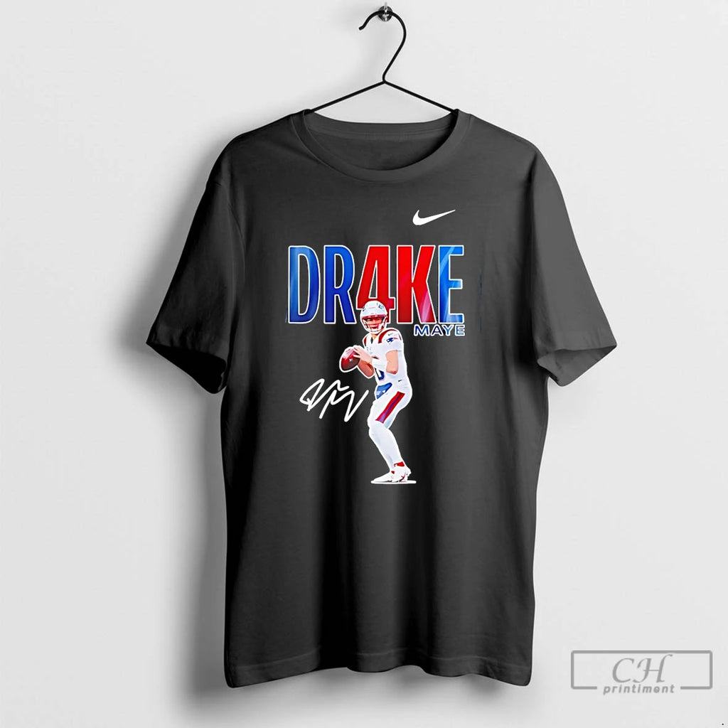 Premium Drake Maye No 10 Patriots Signature