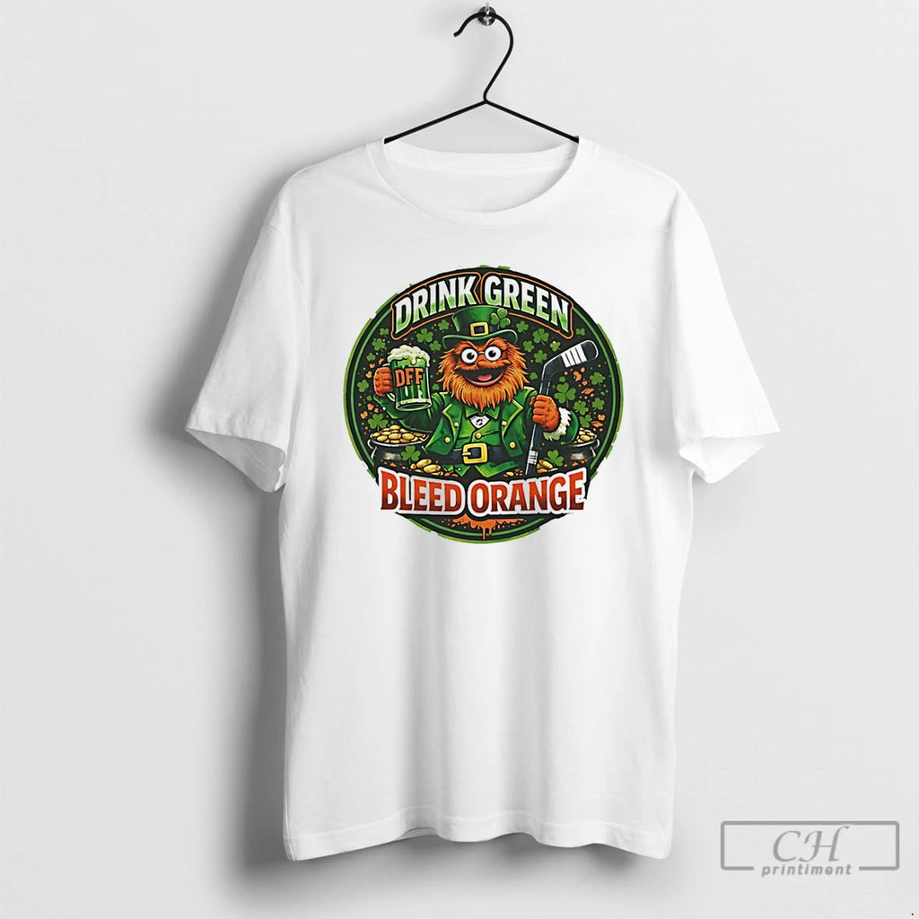 Premium Drink Green Bleed Orange Philadelphia Hockey St Patricks Day
