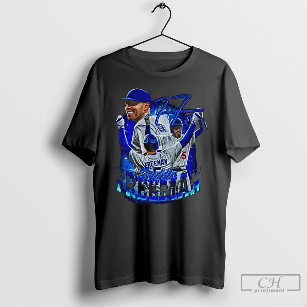 Premium Freddie Freeman Posing Los Angeles Dodgers Mlb Signature Graphic T Shirts