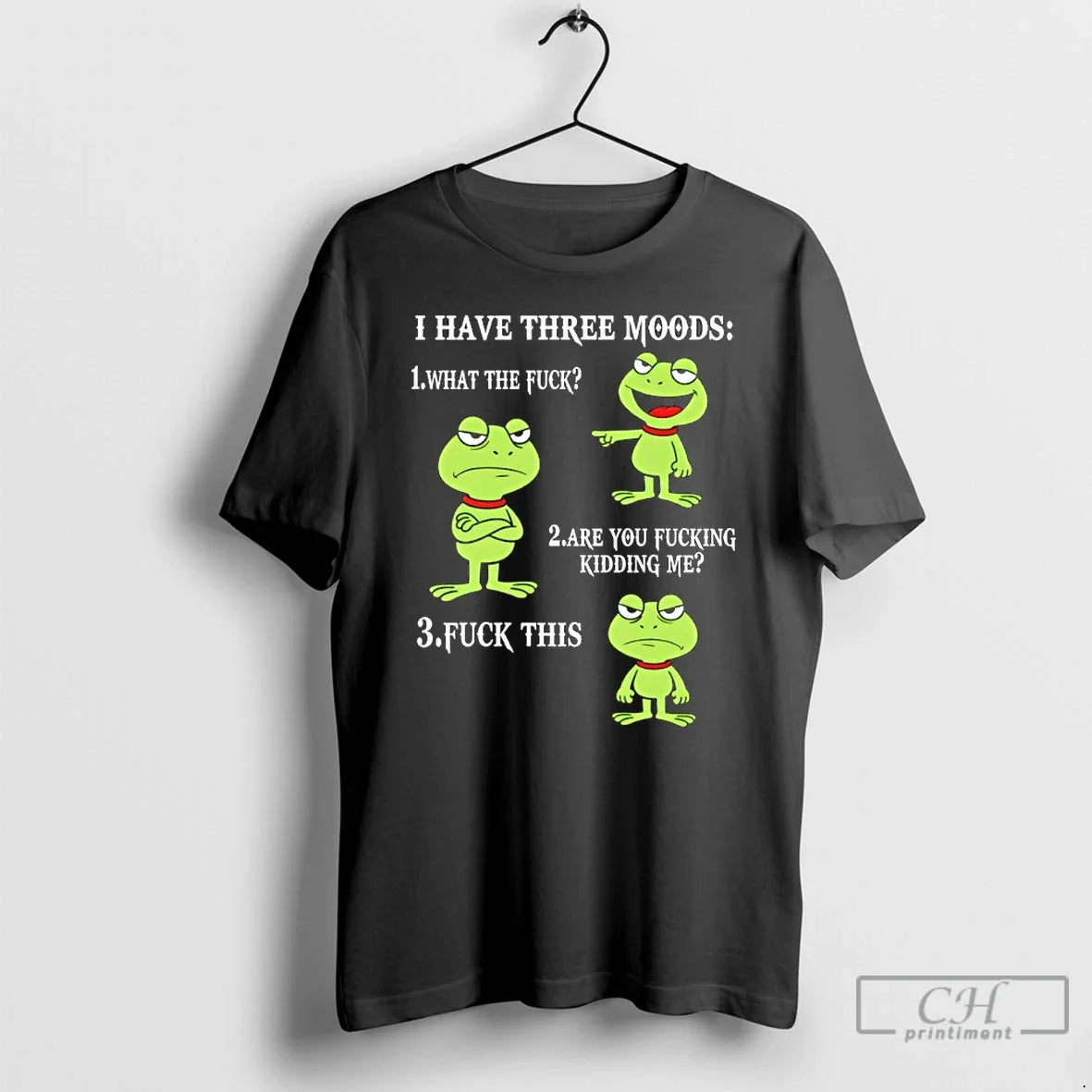 Frog I Have Three Moods What Fuck Are You Fucking Kidding Me Fuck